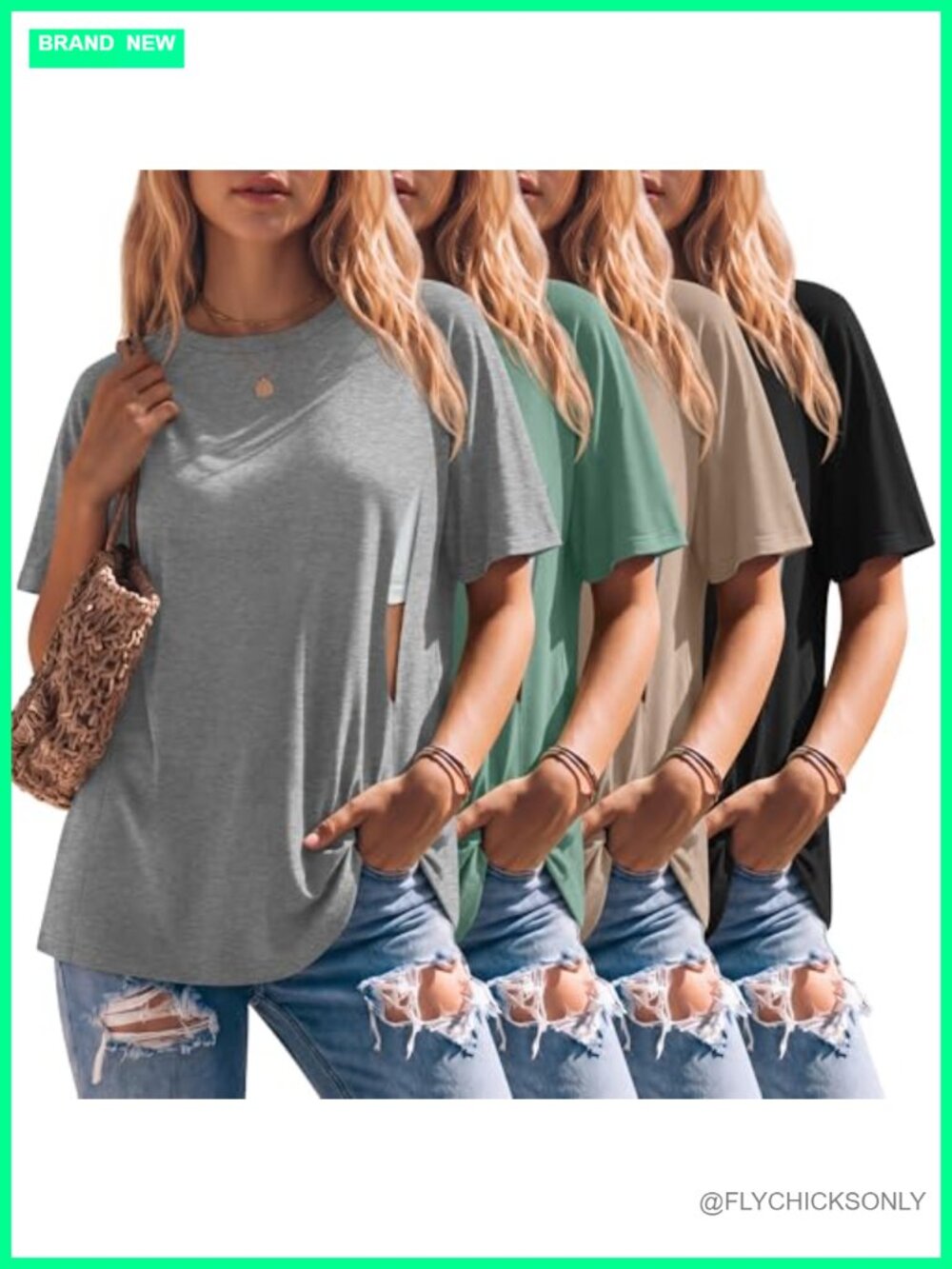 4 Pack Women's Nursing Tops Oversized Breastfeeding Shirts Hidden Zipper